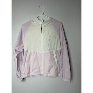 LIV Lightweight Zip White  Sporty Hiking Outdoors Hoodie Pullover Purple Wind
